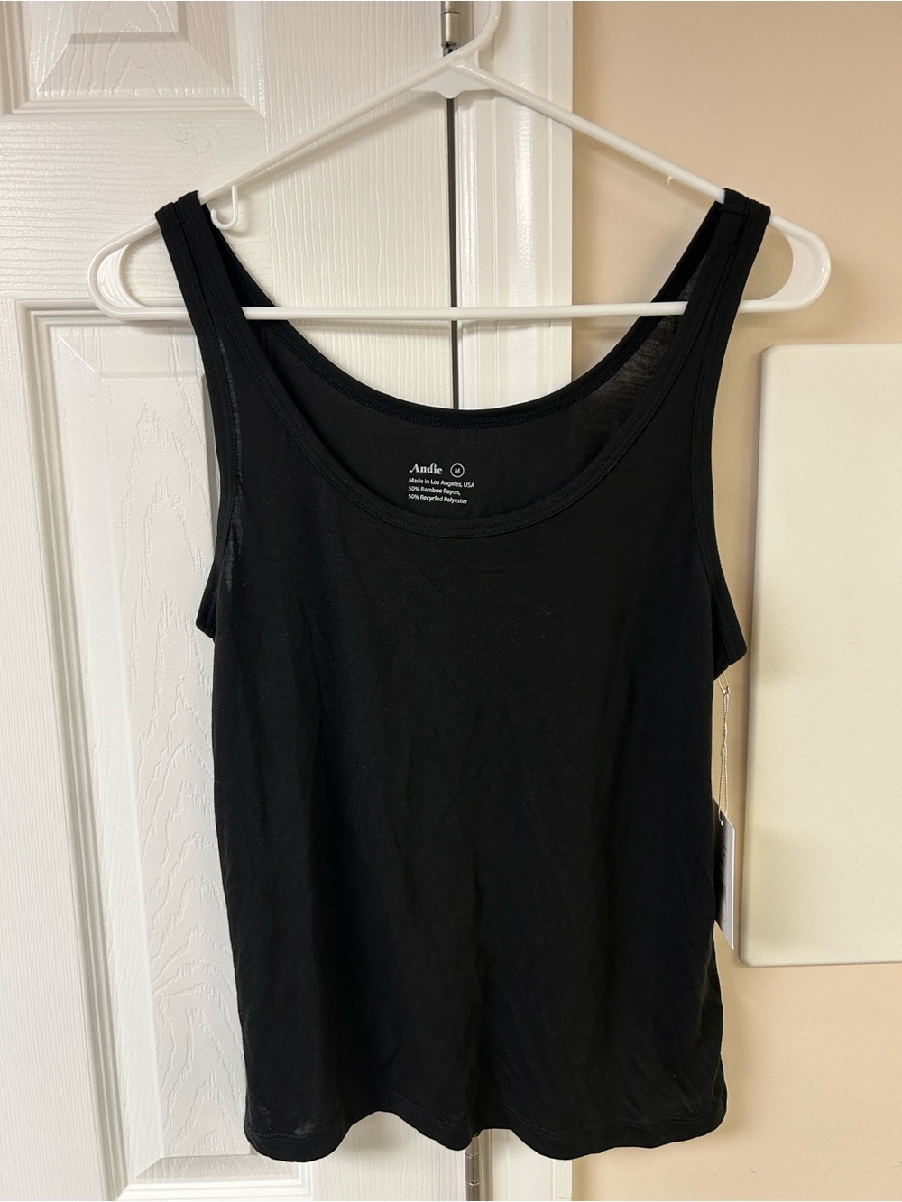 NWT Andie The Scoop Neck Black Tank Top